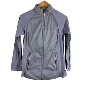 Kyodan Outdoor Womens Hybrid Full Zip Jacket Purple Grey Size Small P/S Puffer